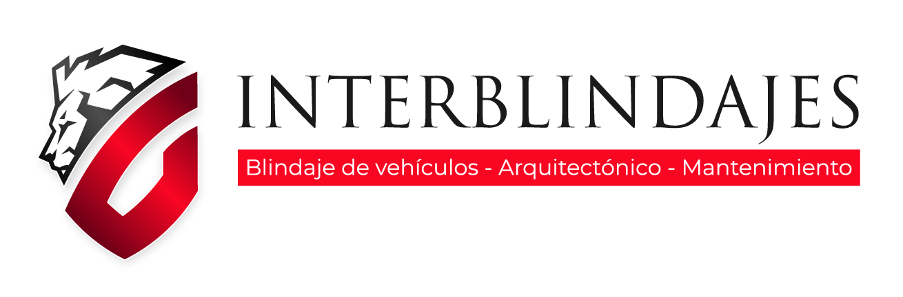 logo interblindajes, logo internacional de blindajes