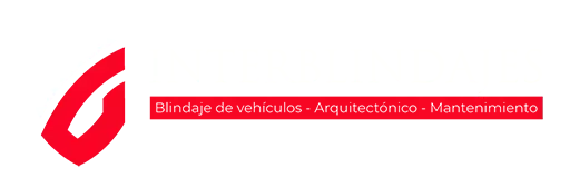 logo interblindajes, logo internacional de blindajes